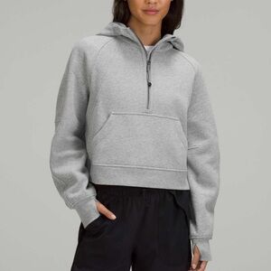 Lululemon Scuba Oversized Half-Zip Hoodie Heathered Core Medium Grey L / XL